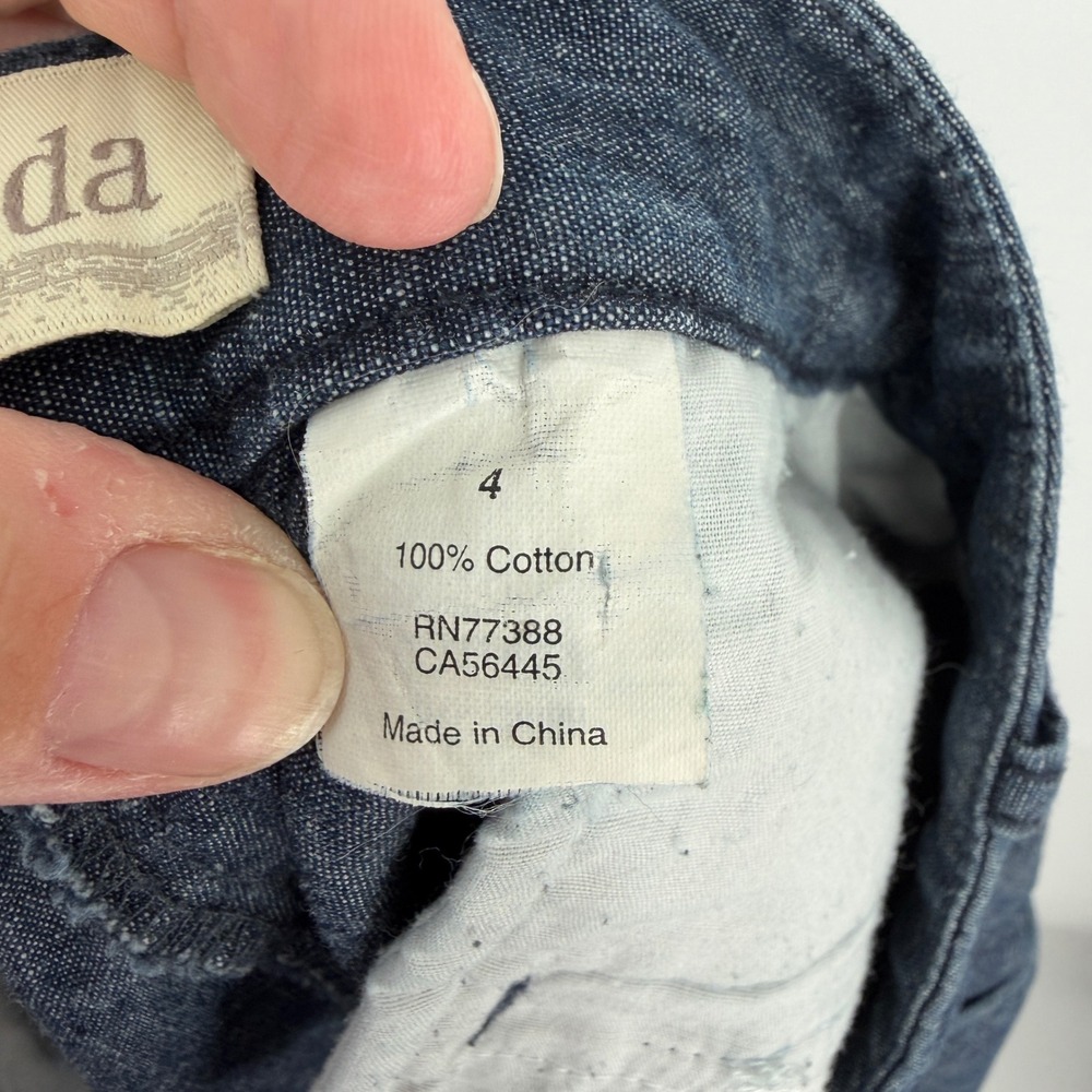 J. Crew Women's 4 Bermuda Shorts Dark Wash‎ Blue 100% Cotton - Picture 4 of 4